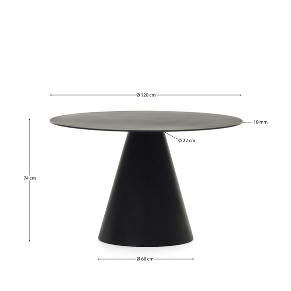 Okrogla jedilna miza ø 120 cm Wilshire – Kave Home-image-4