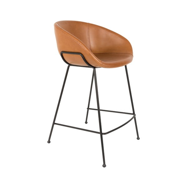 Komplet 2 rjavih barskih stolov Zuiver Feston, višina sedeža 65 cm