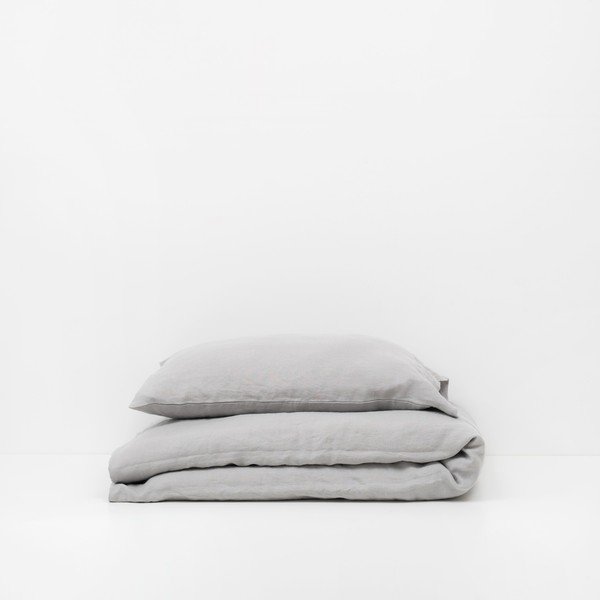 Otroška siva lanena prevleka za vzglavnik Linen Tales Nature, 40 x 60 cm-image-1