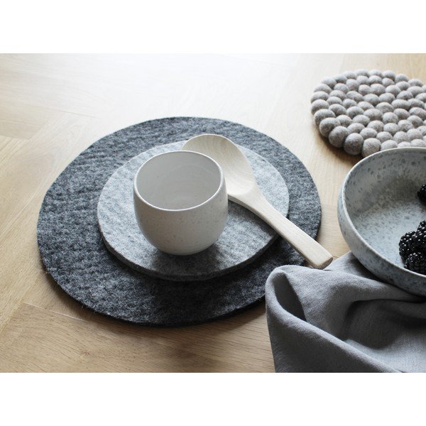 Jekleno siv podstavek iz volnenega filca Wooldot Felt Coaster, ⌀ 30 cm-image-4