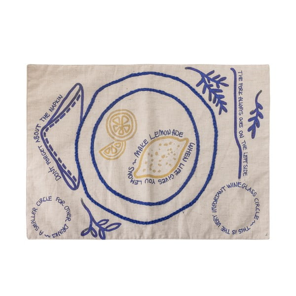 Pogrinjek iz mešanice lana 33x48 cm Limone – Bloomingville