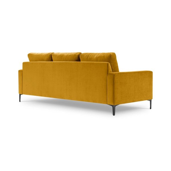 Rumena žametna zofa Kooko Home Harmony, 220 cm-image-3