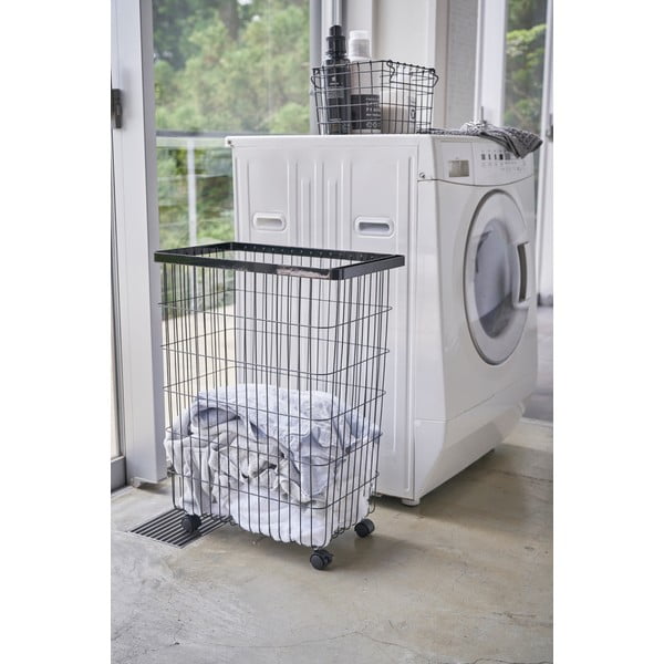 Črn kovinski koš za perilo 55 l Tower – YAMAZAKI-image-4