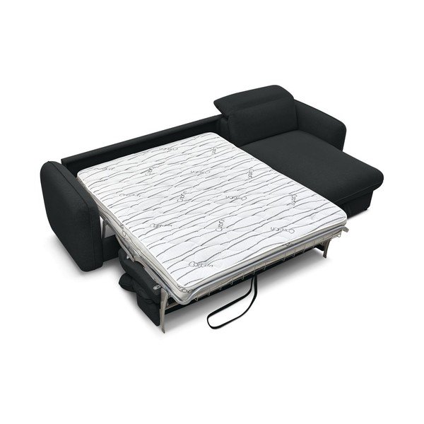 Črna kotna sedežna garnitura Achille – Bobochic Paris-image-4