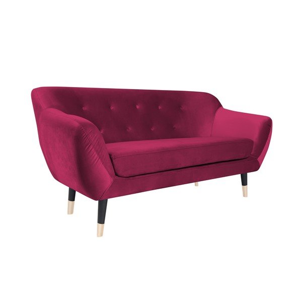 Roza kavč s črnimi nogami Mazzini Sofas Amelie, 158 cm-image-2