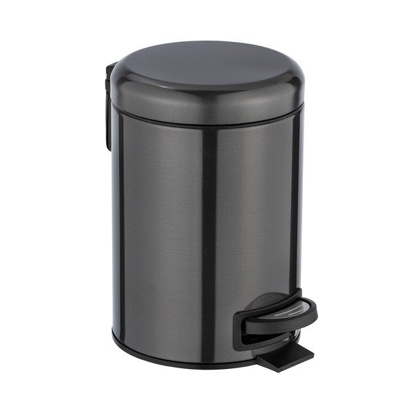Črn koš za smeti iz nerjavečega jekla Wenko, 3 l-image-1