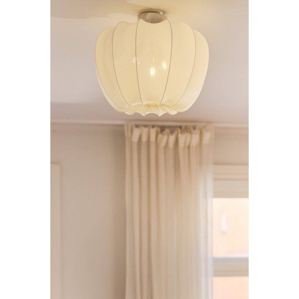 Kremno bela tekstilna stropna svetilka ø 50 cm Pion – Jotex-image-1