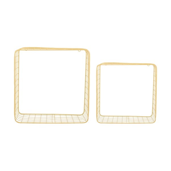 Svetlo rumene jeklene police v kompletu 2 ks 35 cm Reja – PT LIVING