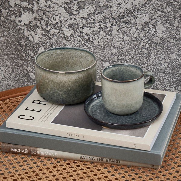 Zelen/moder čajni krožniček ø 15 cm Meridian – Salt&Pepper-image-1