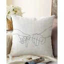Prevleka za vzglavnik iz mešanice bombaža Minimalist Cushion Covers Pinky, 55 x 55 cm