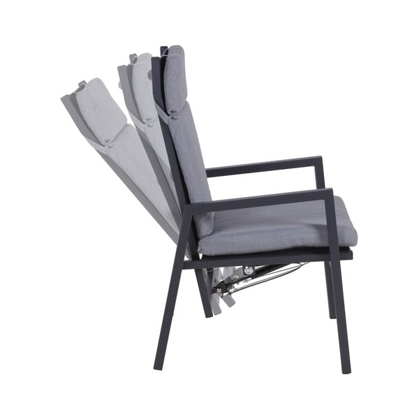 Siv kovinski vrtni stol Sintra – Garden Pleasure-image-1