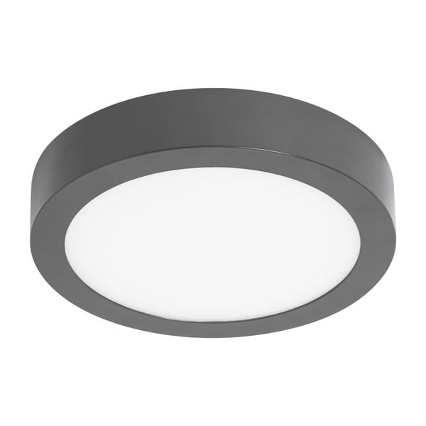 Siva okrogla stropna svetilka SULION, ø 22,5 cm