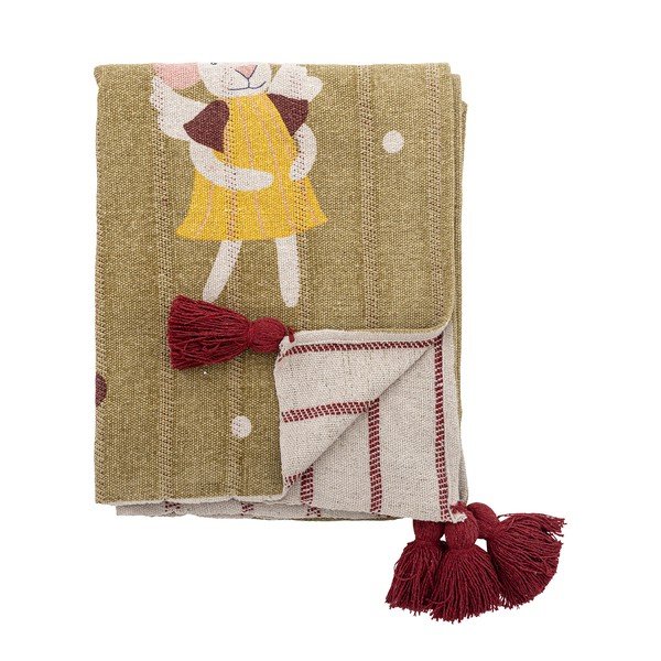 Odeja z božičnim motivom iz recikliranega bombaža 130x160 cm Peo – Bloomingville