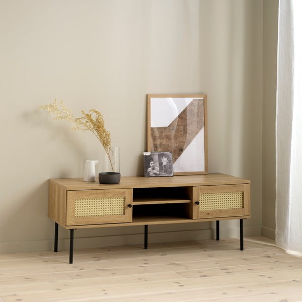 TV omarica v hrastovem dekorju 120x43 cm Pensacola – Unique Furniture-image-1