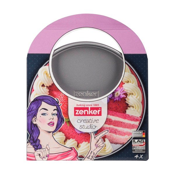 Komplet 4 roza pekačev za torte Zenker Creative, ø 17 cm-image-2