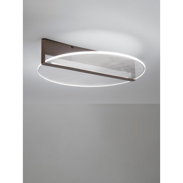 Rjava aluminijasta LED zatemnitvena stropna svetilka s senčilom iz akrilnega stekla Noah – Nova Luce-image-1
