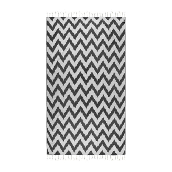 Črna brisača hamam Kate Louise Laila, 165 x 100 cm-image-1