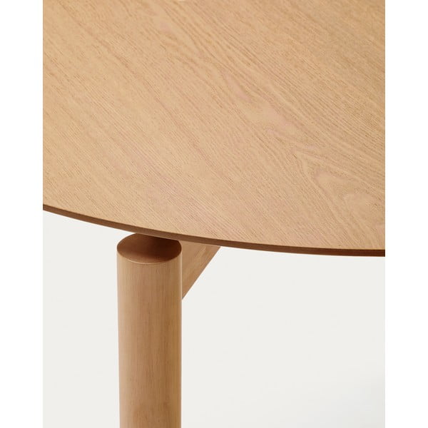 Okrogla jedilna miza v jesenovem dekorju ø 110 cm Indara – Kave Home-image-4