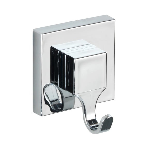 Plastični obešalniki v kompletu 2 ks v sijajno srebrni barvi z namestitvijo brez vrtanja Genova – Wenko