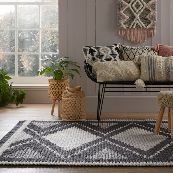 Siva preproga 230x160 cm Domino Zaid Berber - Flair Rugs-image-1