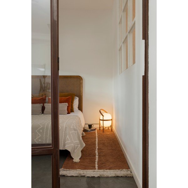 Opečnato oranžen/bež bombažen tekač 80x230 cm Duetto Toffee – Lorena Canals-image-3