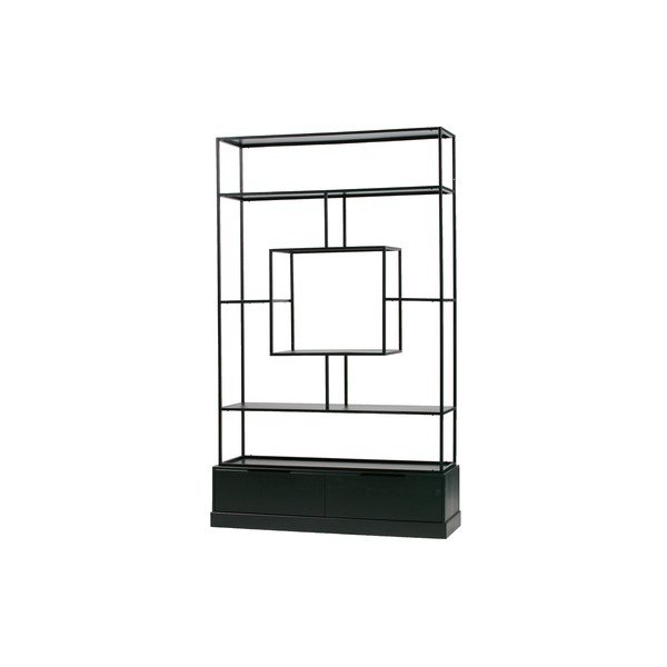 Črn knjižni regal WOOOD Fons-image-1