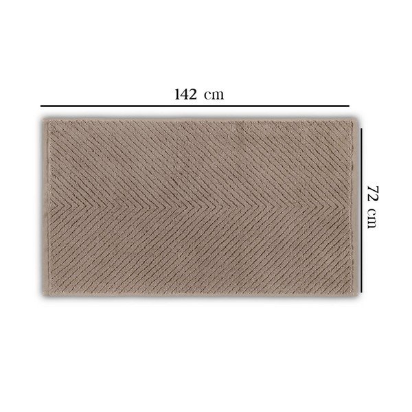 Rjava bombažna kopalna brisača 142x76 cm Chevron - Foutastic-image-1