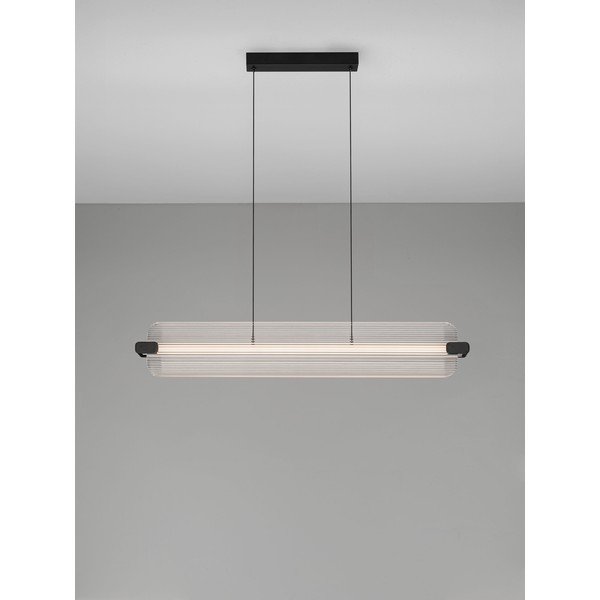 Mat črna steklena LED zatemnitvena viseča svetilka Emery – Nova Luce-image-4