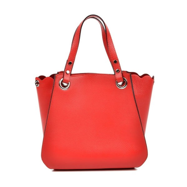 Rdeča usnjena torbica Luisa Vannini Dura