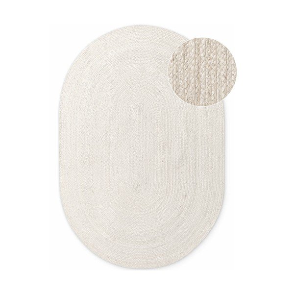 Kremno bela obojestranska/ročno tkana preproga iz jute 160x230 cm Braided – Hanse Home