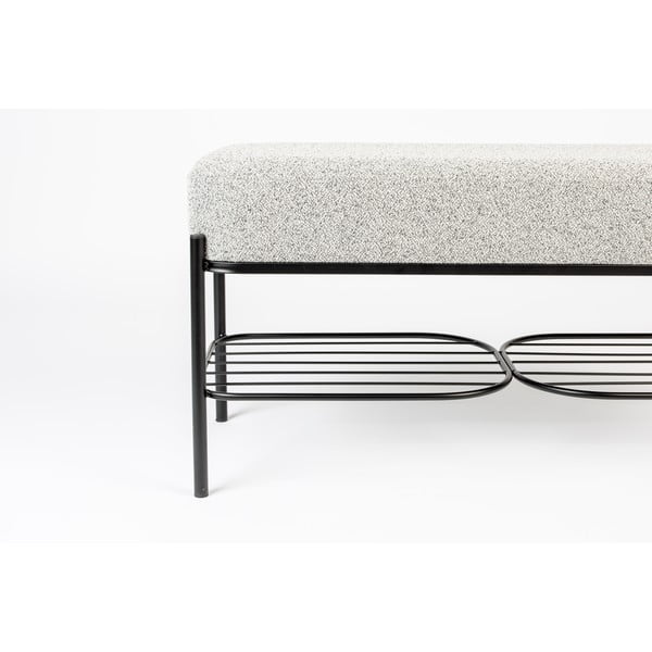 Svetlo siva klop White Label Milou-image-3