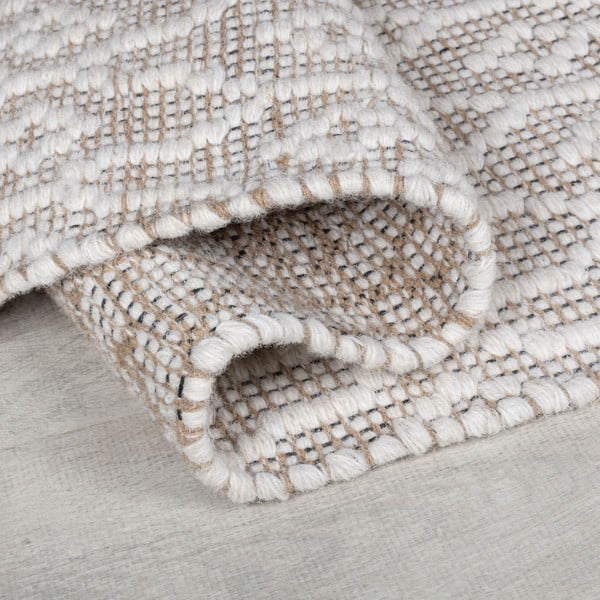Svetlo siva ročno tkana volnena preproga 80x150 cm Dream – Flair Rugs-image-2