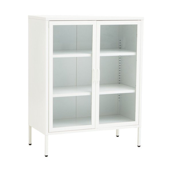 Bela jeklena vitrina 80x102x40 cm Acier – Premier Housewares