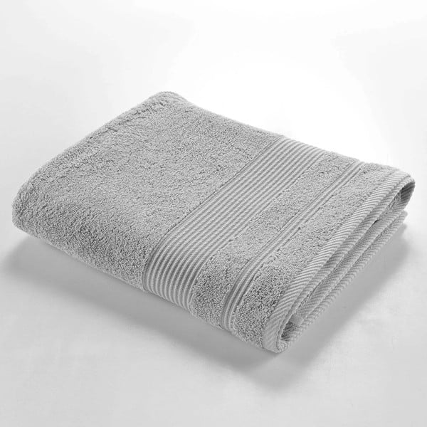 Svetlo siva bombažna brisača iz frotirja 90x150 cm Tendresse – douceur d'intérieur