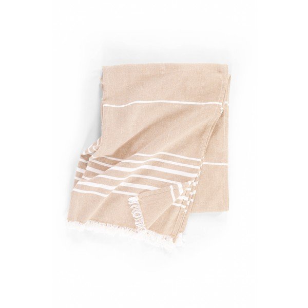 Bež bombažna odeja 150x200 cm Solene – Tiseco Home Studio