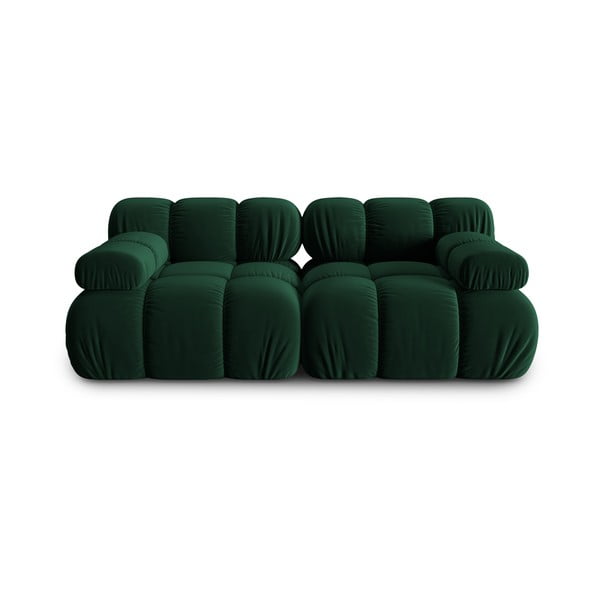 Zelena žametna sedežna garnitura 188 cm Bellis – Micadoni Home