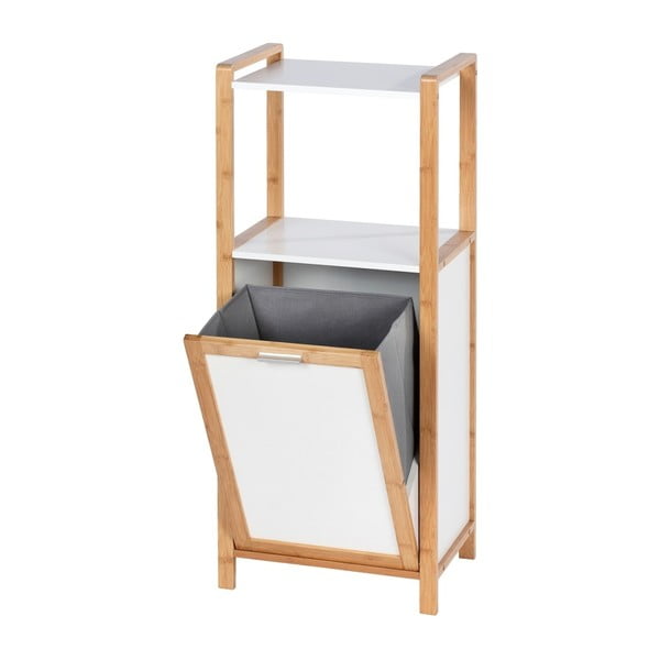 Bambusova kopalniška polica v beli in naravni barvi 40x95 cm Finja – Wenko-image-2