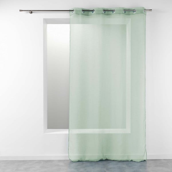 Svetlo zelena prosojna zavesa 140x240 cm Telma – douceur d'intérieur