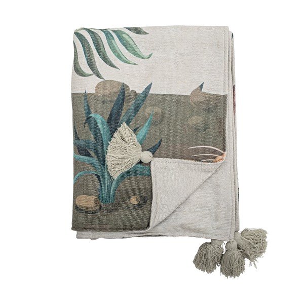 Zelena odeja 130x155 cm Peacock – Bloomingville