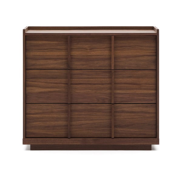 Rjava komoda v orehovem dekorju 100x78x50 cm Onix – Kave Home