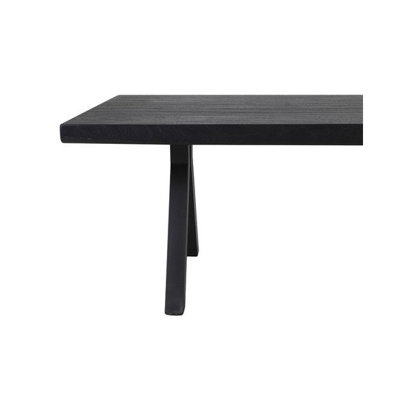 Črna jedilna miza 100x220 cm Muden – Light & Living-image-3