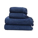 Komplet 2 mornarsko modrih brisač in 2 kopalnih brisač iz 100 % bombaža Bonami Selection, 50 x 90 + 70 x 140 cm
