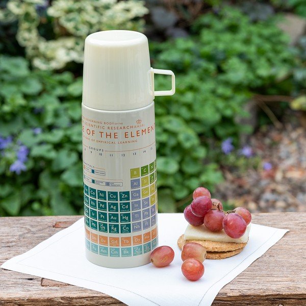 Kremno bela otroška termovka 350 ml Periodic Table – Rex London-image-3