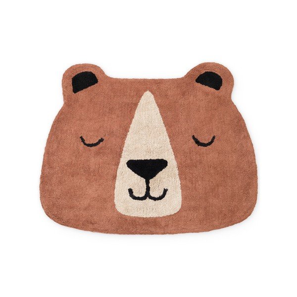 Rjava pralna/ročno tkana bombažna otroška preproga 101x120 cm Snuggle Benni – Hanse Home