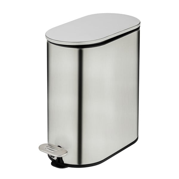 Koš za smeti s pedalom iz nerjavečega jekla v mat srebrni barvi 5 l Collungo – Wenko
