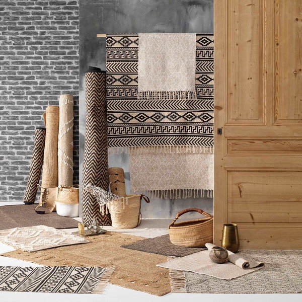 Črna/naravna preproga 120x170 cm Zigzag – douceur d'intérieur-image-2