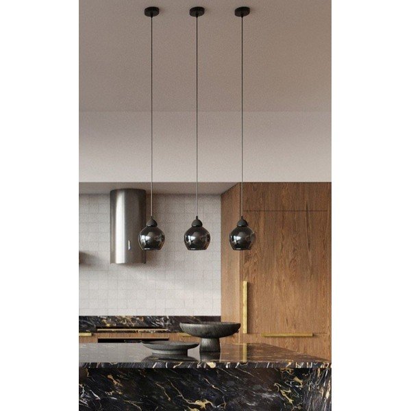 Črna viseča svetilka ø 15 cm Grande – Sollux-image-1