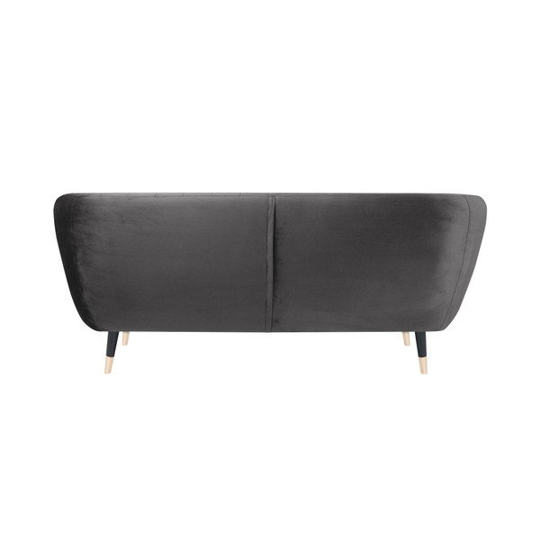 Siva zofa s črnimi nogami Mazzini Sofas Benito, 158 cm-image-4