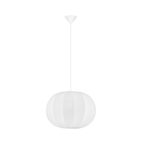Mat bela tekstilna viseča svetilka ø 50 cm Delina – Nova Luce
