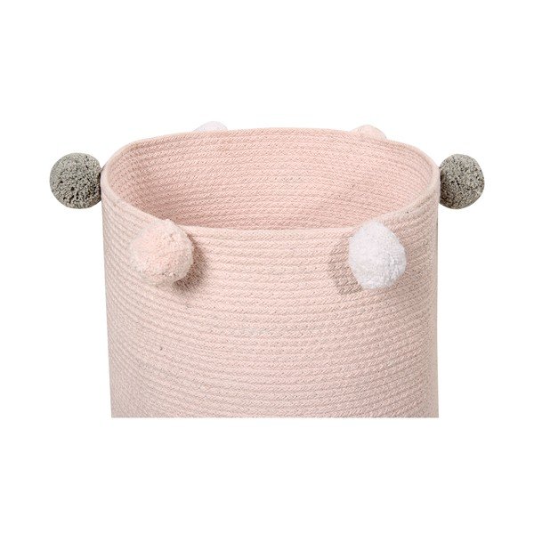 Svetlo rožnata tekstilna otroška škatla za shranjevanje ø 30x30 cm Bubbly – Lorena Canals-image-2